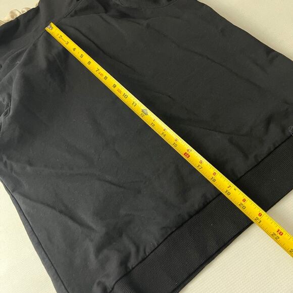 Anthro Current Air Collared Ruffle Sweatshirt Women Size Medium Black - Picture 6 of 10